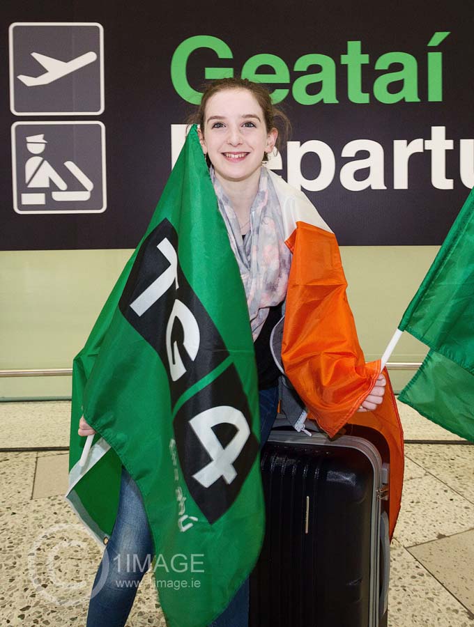 Irelands Junior Eurovision hopeful Aimee Banks at Dublin Airport, Junior Eurovision Song Contest 2015, 1image.ie
