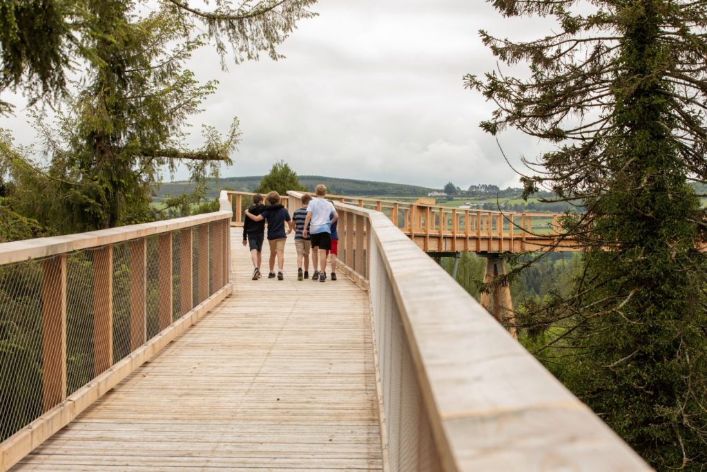 Commercial Location Photography: Beyond the Trees, Avondale children walking along the treetop walk 